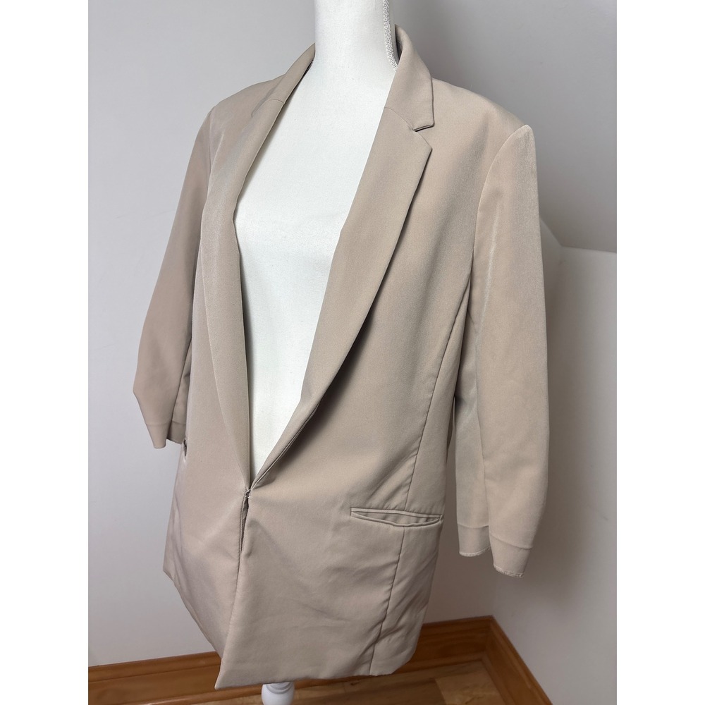 Blazer Notched Lapel Longline Jacket